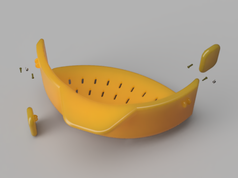 Clip-On Pasta Strainer Modelo 3D