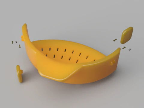 Clip-On Pasta Strainer 3D Model