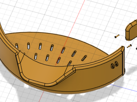 Clip-On Pasta Strainer Modelo 3D