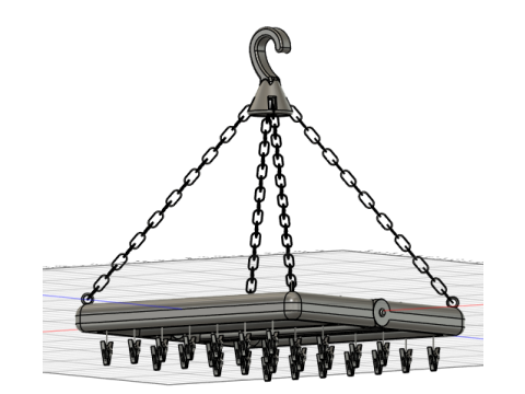 Clothes Drying Rack 3D 模型