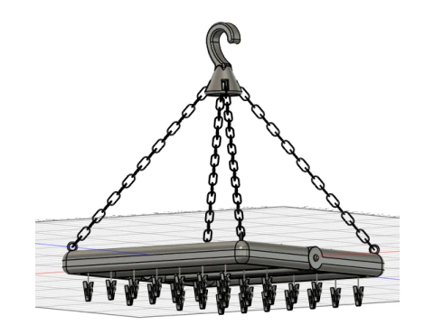 Clothes Drying Rack 3D Model