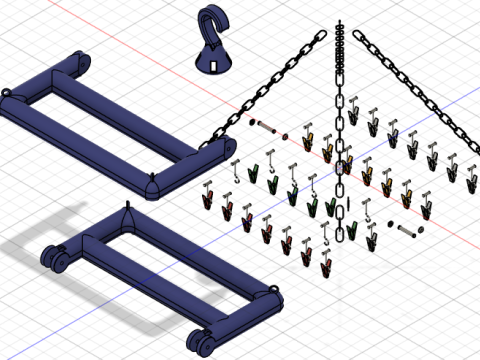 Clothes Drying Rack 3D 模型