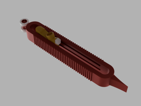 Adjustable Profile Scribing Ruler 3D Model