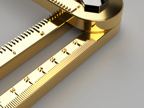 Multifunctional Measuring Scale 3D Model