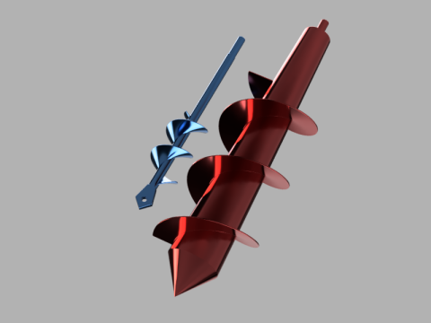 Auger Drill Bit 3D मॉडल