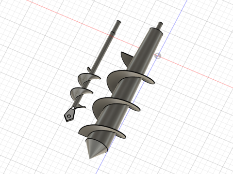 Auger Drill Bit 3D मॉडल