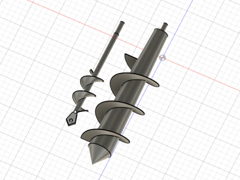 Auger Drill Bit 3D Model
