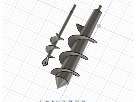 Auger Drill Bit 3D मॉडल