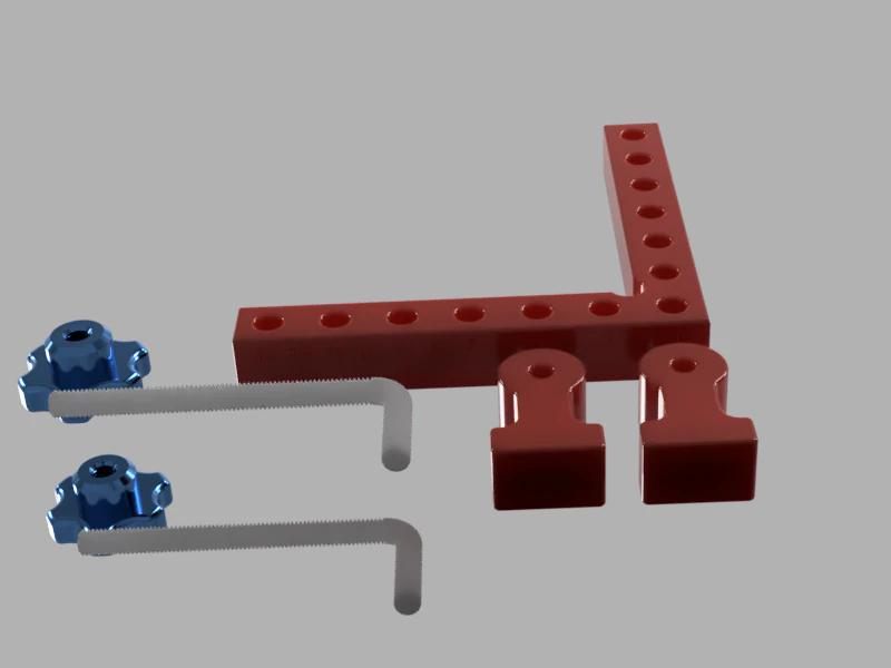 90-Degree Right Angle Clamp 3D Model .c4d .max .obj .3ds .fbx .stl .blend