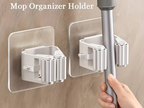 Broom and Mop Holder Modello 3D