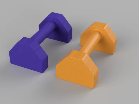 木制俯卧撑杆 3D 模型