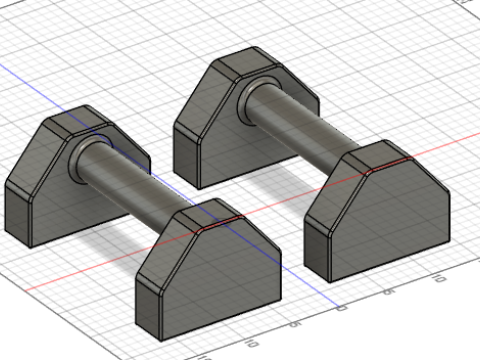 Wooden Push-Up Bar Modelo 3D
