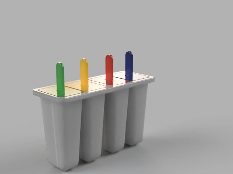 Popsicle Mold 3D Model .c4d .max .obj .3ds .fbx .stl .blend 