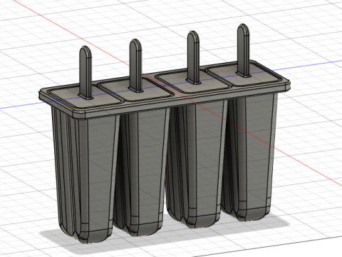 Popsicle Mold Model 3D