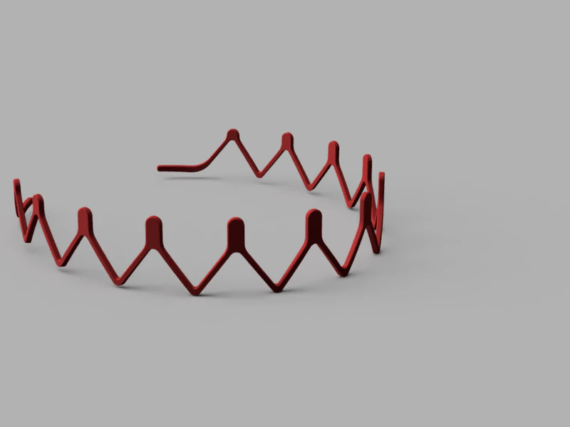 Zigzag Headband 3D Model .c4d .max .obj .3ds .fbx .stl .blend