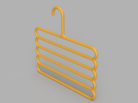 Multi-layer Pants Hanger 3D Model