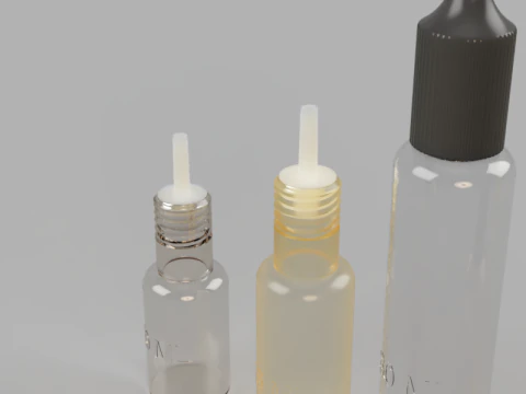 Dropper Bottle Set 3D Model
