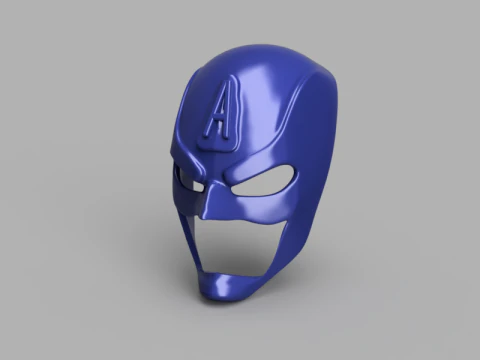 Capit&aacute;n Am&eacute;rica Mascarilla Modelo 3D