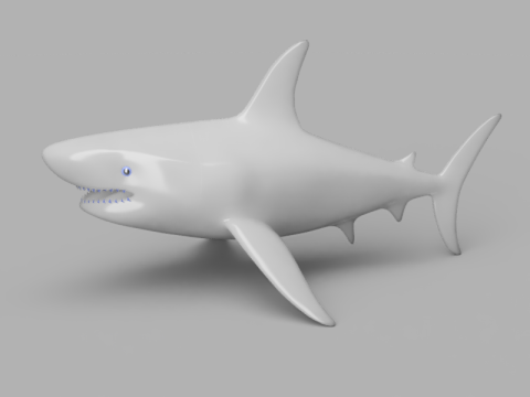 Shark Fish Food Container 3D Модель