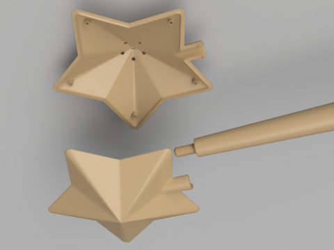 Star Shaped Salt or Pepper Shaker Model 3D