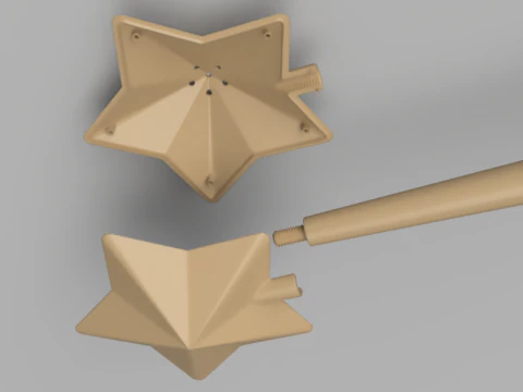 Star Shaped Salt or Pepper Shaker 3D Model