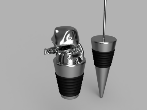 Wine Bottle Stopper Modèle 3D