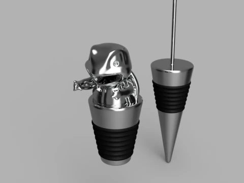 Wine Bottle Stopper 3D Model