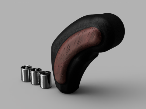 Gear Shift Knob with Adapters 3D मॉडल