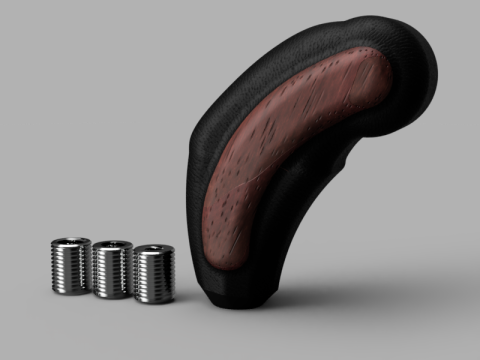 Gear Shift Knob with Adapters 3D Model