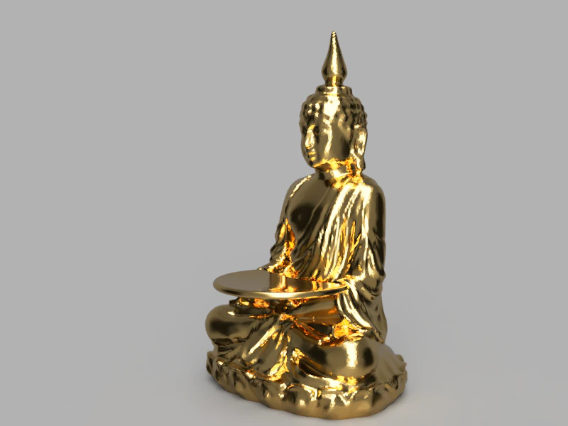 Buddha Candle Holder 3D Model .c4d .max .obj .3ds .fbx .stl .blend 