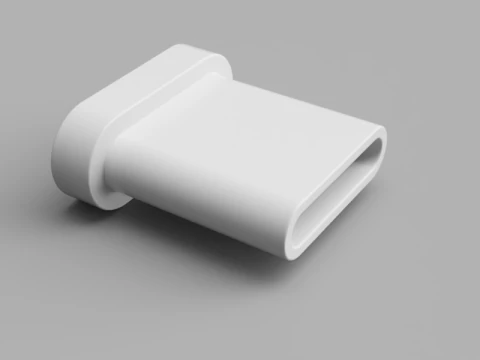 Capa protetora contra poeira USB tipo C Modelo 3D