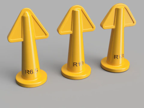 3-Piece Caulking Nozzle Set 3D Model