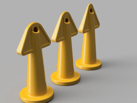 3-Piece Caulking Nozzle Set 3D Model