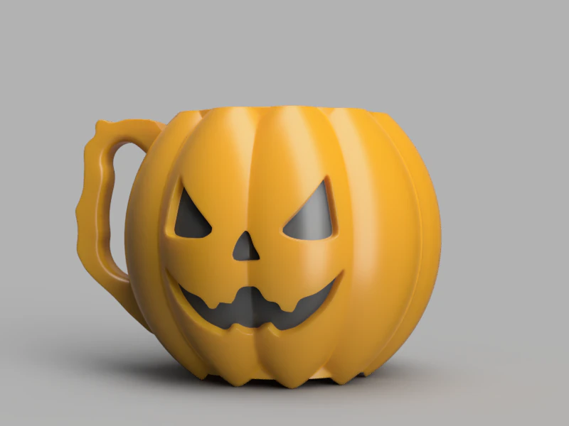 Halloween Mug 3D Model .c4d .max .obj .3ds .fbx .stl .blend 