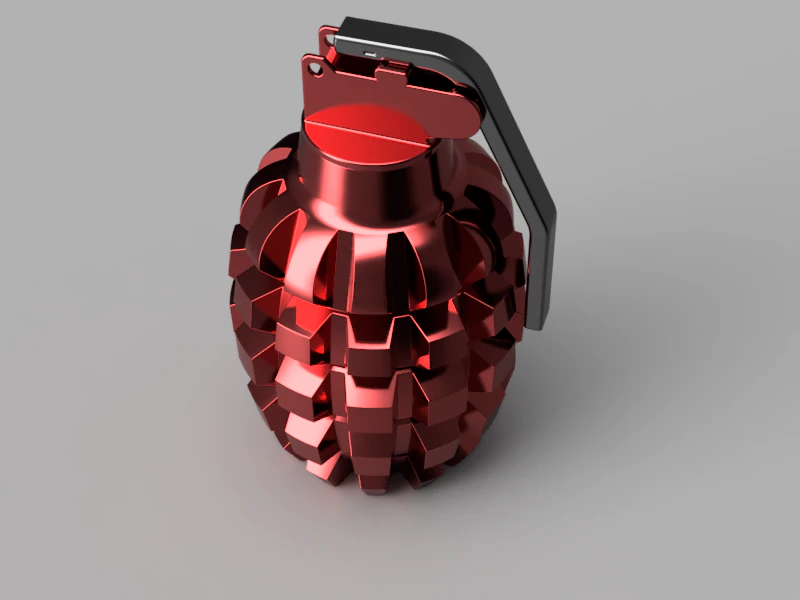 Grenade-shaped Bottle 3D Model .c4d .max .obj .3ds .fbx .stl .blend 