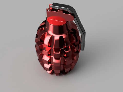 Grenade-shaped Bottle 3D मॉडल