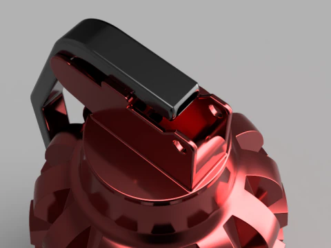 Grenade-shaped Bottle 3D Model