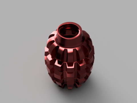 Grenade-shaped Bottle Modelo 3D