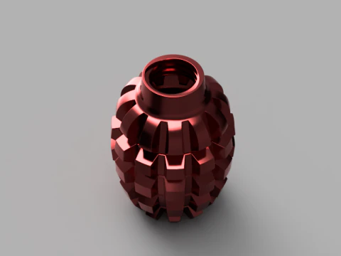 Grenade-shaped Bottle 3D Model