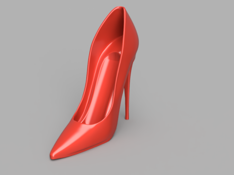 Wine Bottle Holder in the Shape of a High Heel Shoe 3D Model