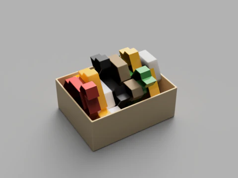 Animal Puzzle Set 3D Model