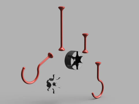 Модульна нескінченна система вішалок 3D Модель