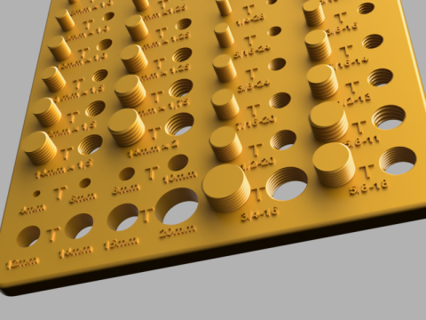 Thread Test Gauge Board 3D Model