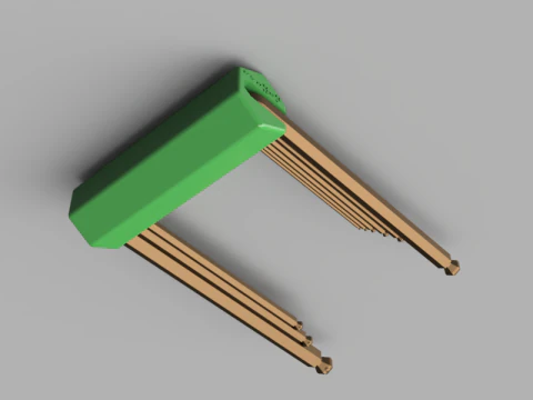 Allen Anahtarı Sapı ve D&uuml;zenleyici 3D Model