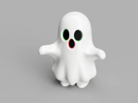 Fantasma de dibujos animados lindo Modelo 3D