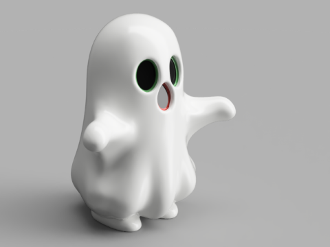Cute Cartoon Ghost 3Dモデル