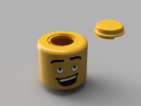 Character Head Storage Container 3D Model