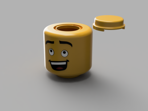 Character Head Storage Container 3D Model