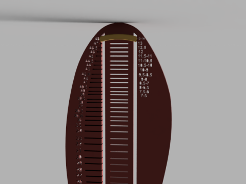 Universal Foot Size Measuring Device 3D Model