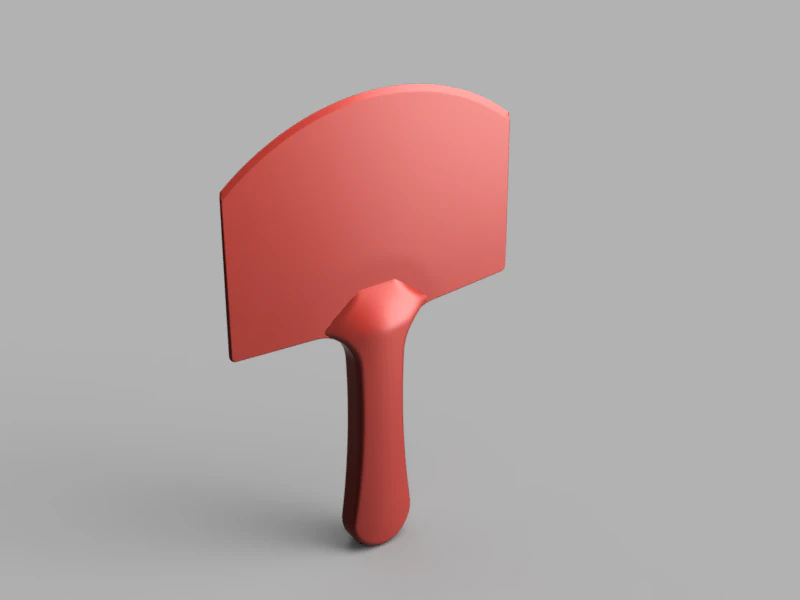 Ergonomic Paddle Spatula 3D Model .c4d .max .obj .3ds .fbx .stl .blend 